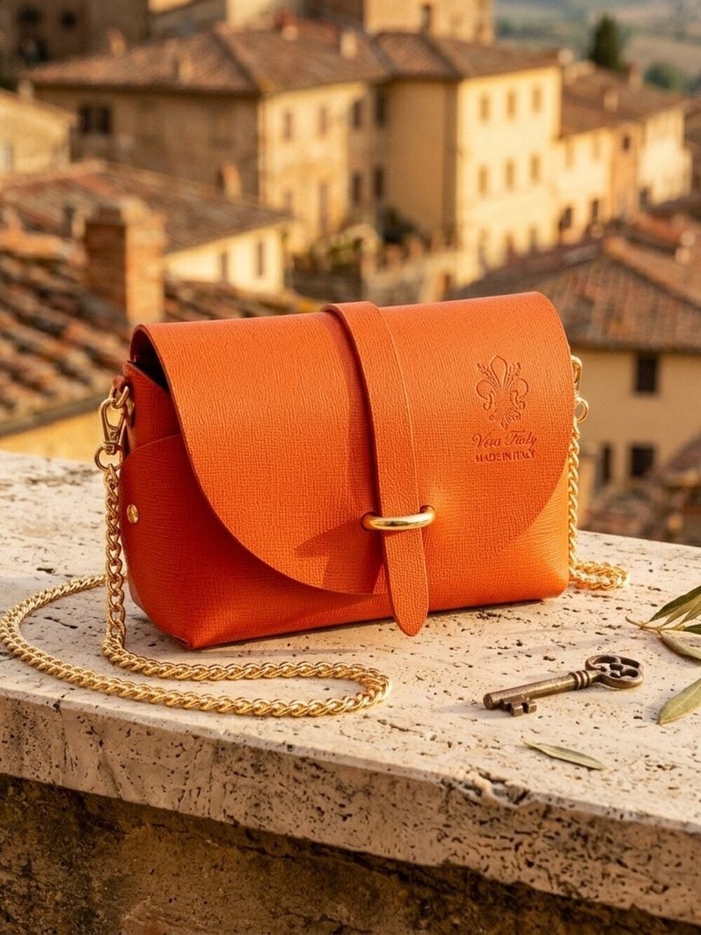 The Italian Artisan Mini: Hand-Crafted Cherry Red Leather